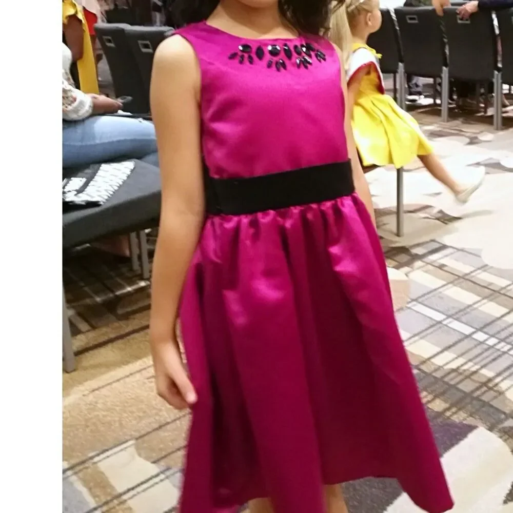 Gymboree Dark Pink Fuchsia Holiday Christmas pageant Dress Sizes 7